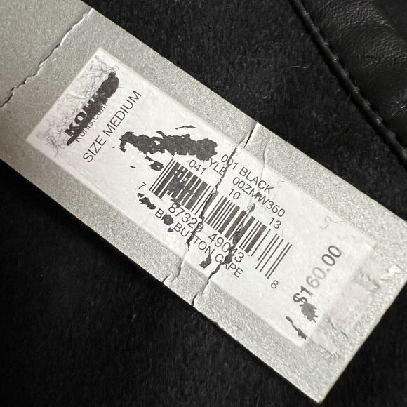 Apt 9 Womens Cape Coat Jacket Wool Blend Elegant Classic Outerwear Black Medium - Picture 15 of 15